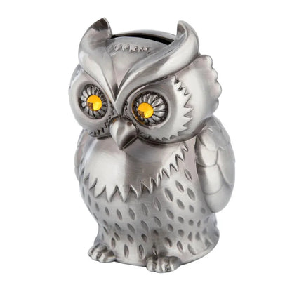 Zinc alloy owl statue decoration modern  home decoration owl Children's gift  cans piggy bank