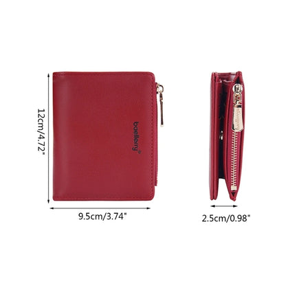 Zipper Credit Card Holder PU Leather Wallet Change Pocket Bag for Women Gift