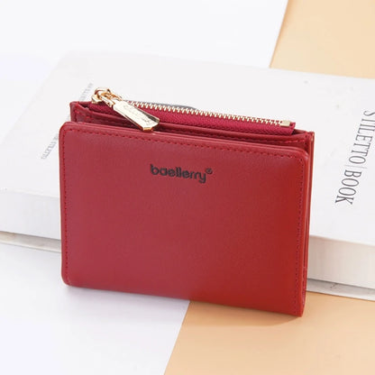 Zipper Credit Card Holder PU Leather Wallet Change Pocket Bag for Women Gift