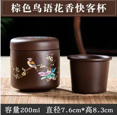 Zisha Dragon Phoenix Tea Set, Auspicious Quick Guest Cup, 1 Pot, 1 Cup, Office Personal Travel, Chinese Teapot, Simple Tea Maker