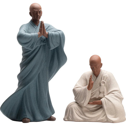 Zisha Little Monk Decorative Sculpture Statue Ceramic crafts Home living room bedroom decoration accessories free delivery