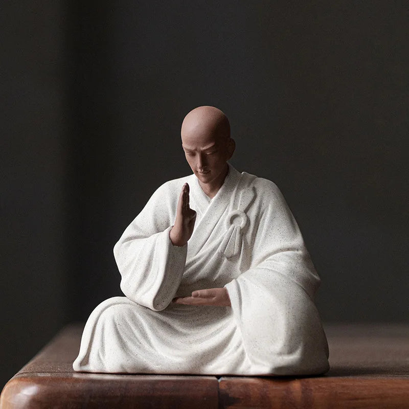 Zisha Little Monk Decorative Sculpture Statue Ceramic crafts Home living room bedroom decoration accessories free delivery