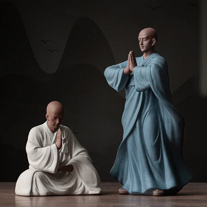 Zisha Little Monk Decorative Sculpture Statue Ceramic crafts Home living room bedroom decoration accessories free delivery