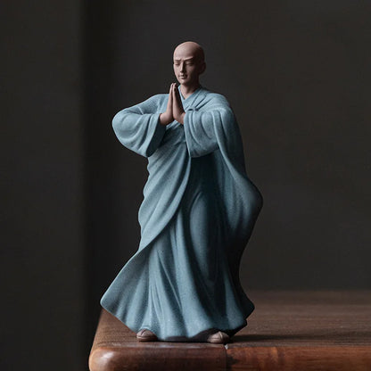 Zisha Little Monk Decorative Sculpture Statue Ceramic crafts Home living room bedroom decoration accessories free delivery