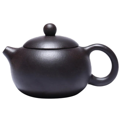 Zisha Teapot Yixing Handmade Pot, Kung-Fu Teaware, Purple Clay Drinkware for Puer Green Black Chinese Tea, Black Gold Sand Xishi