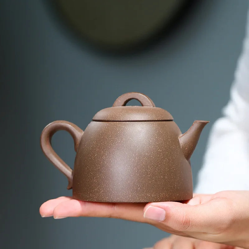 Zisha Teapot Yixing Handmade Pot, Kung-Fu Teaware, Purple Clay Drinkware for Puer Green Black Chinese Tea Landscape