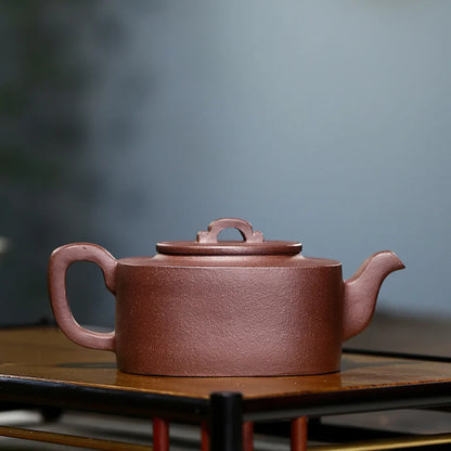 Zisha Teapot Yixing Handmade Pot, Kung-Fu Teaware, Purple Clay Drinkware for Puer Green Black Chinese Tea, Sifang Junyu Kettle