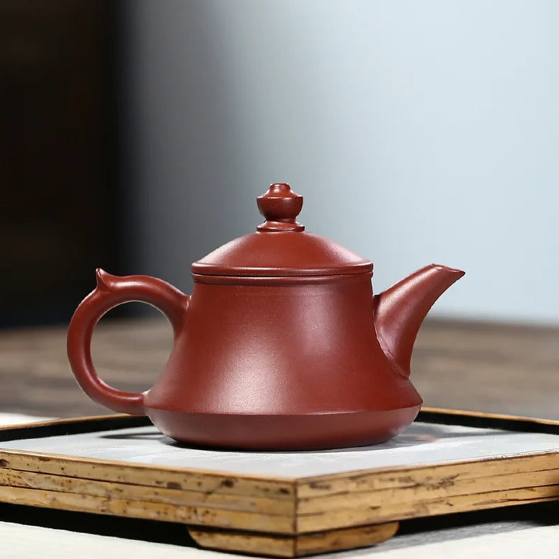 Zisha Teapot Yixing Handmade Pot, Kung-Fu Teaware, Purple Clay Drinkware for Puer Green, Black Dahongpao Yuli Purple Clay Teapot