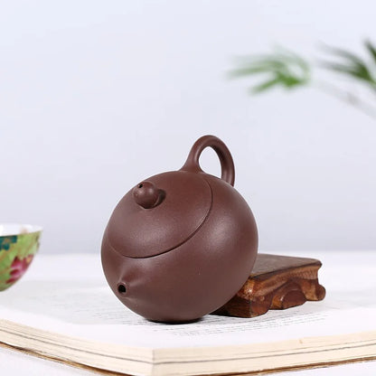 Zisha Teapot Yixing Handmade Pot Kung-fu Teaware  Purple Clay Drinkware For Puer Green Black Chinese Tea Purple Clay Xishi Pot