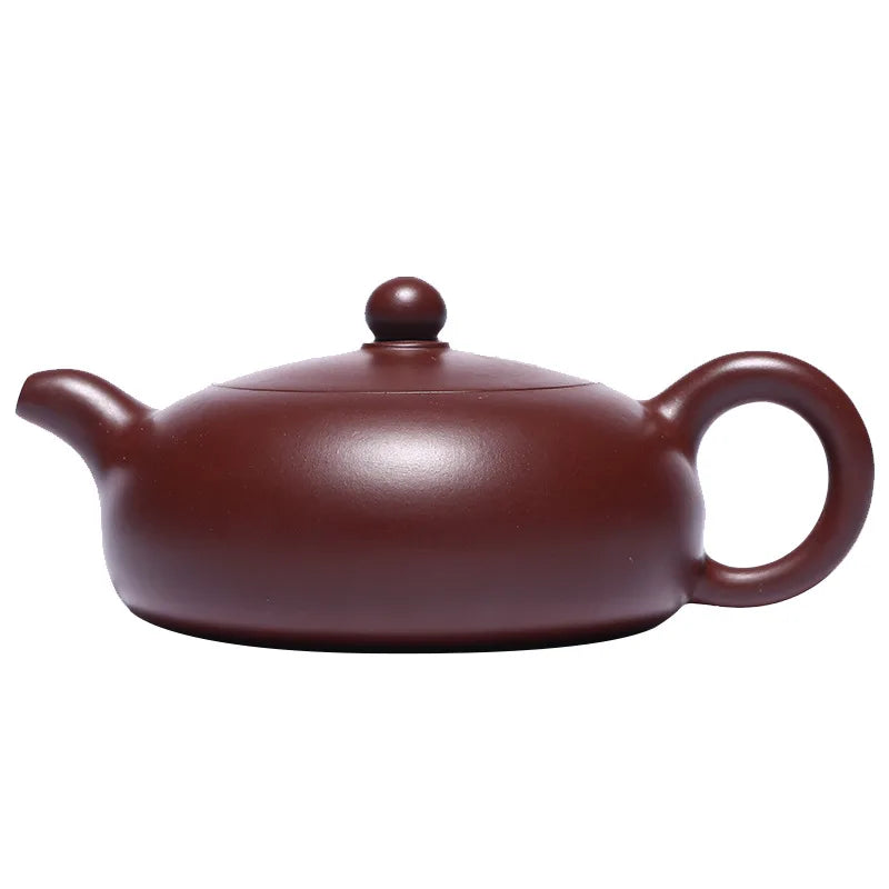 Zisha Teapot Yixing Handmade Pot Kung-fu Teaware  Purple Clay Drinkware For Puer Green Black Chinese Tea Purple Vermilion