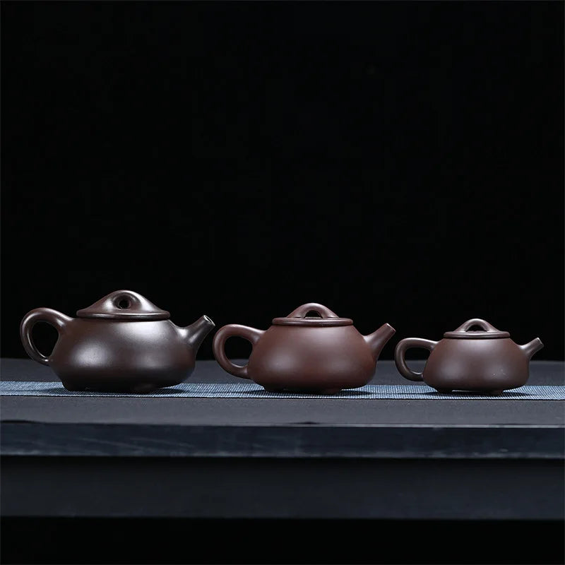 Ziye Stone Scoop Pot Zisha Teapot Yixing Handmade Pot Kung-fu Teaware Purple Clay Drinkware For Puer Green Black Chinese Tea