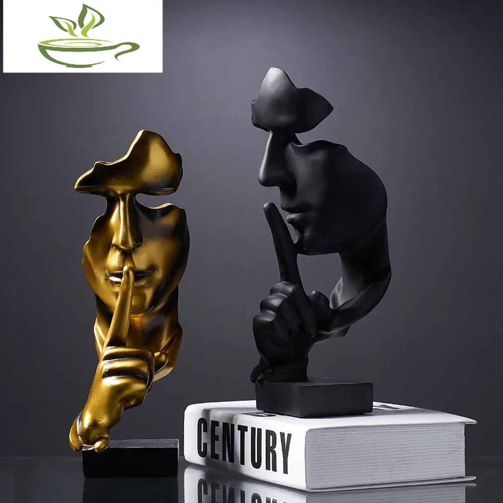 Modern Nordic  Face Statue Resin Home Decor Accessories Embellishment Human Sculpture Living Room Office Decor