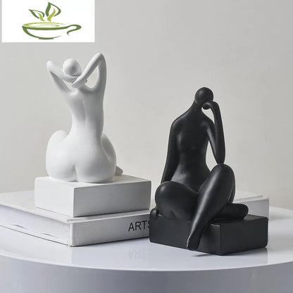 Modernsimple Sculpture & Figurines for Interior Living Room Decor Resin Statue Table Ornaments Desk Accessories