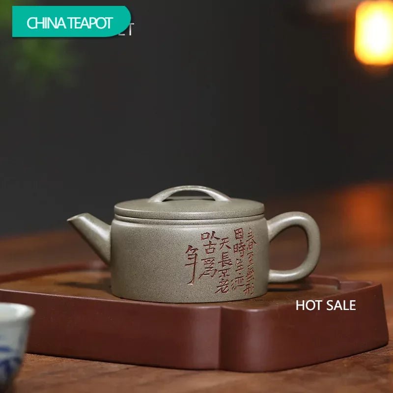 170ml Chinese Yixing Purple Clay Teapots Famous Handmade Large Caliber Tea Pot Kettle High-end Zisha Tea Set Collection Gifts