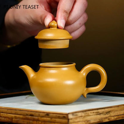 Teapots 90ml Retro Yixing Purple Clay Teapot Raw Ore Section Mud Handmade Tea Pot Home Filter Beauty Kettle Chinese Zisha Tea Sets