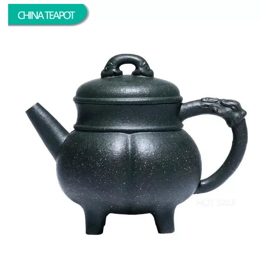 180ml Yixing High-end Purple Clay Teapots Famous Handmade Tea Pot Raw Ore Coarse Sand Green Mud Kettle Chinese Zisha Tea Set