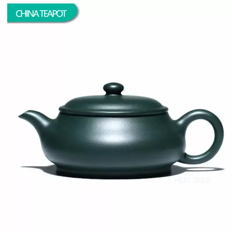 180ml Chinese Yixing Famous Purple Clay Teapot Handmade Tea Pot Raw Ore Green Mud Kettle High-end Zisha Tea Set Collection