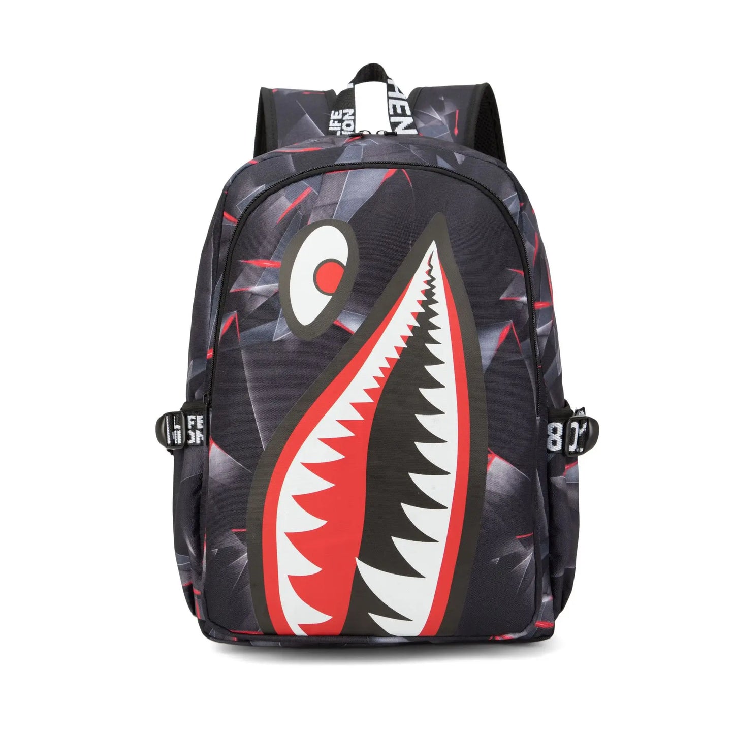 anime backpack Elementary Bookbag Travel Rucksack Cartoon Shark Print Primary School Student Satchel Backpack Mochila Infantil