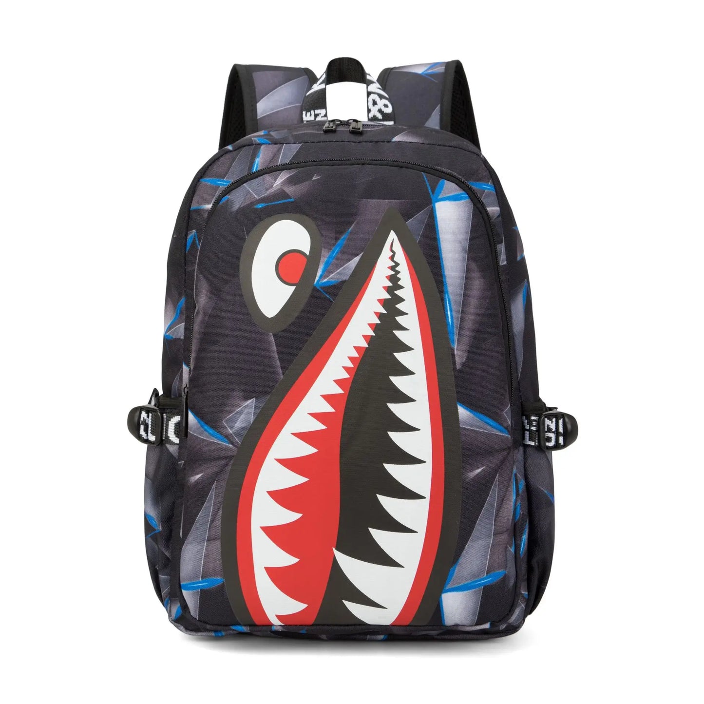 anime backpack Elementary Bookbag Travel Rucksack Cartoon Shark Print Primary School Student Satchel Backpack Mochila Infantil