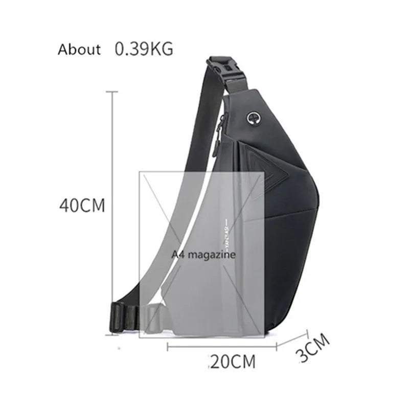 anti-theft chest bag crossbody bag for men Messenger bag sling shoulder bag mobile phone waterproof bagpack travel sports bag