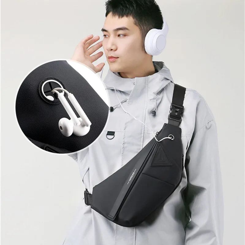 anti-theft chest bag crossbody bag for men Messenger bag sling shoulder bag mobile phone waterproof bagpack travel sports bag