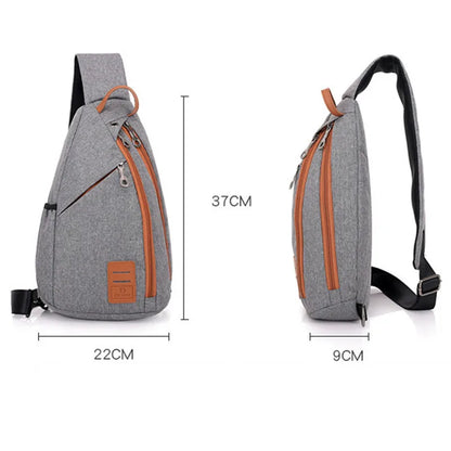 anti-theft chest bag male crossbody bag with earphone jack small travel bag mobile phone bag one shoulder bag outdoor sports bag