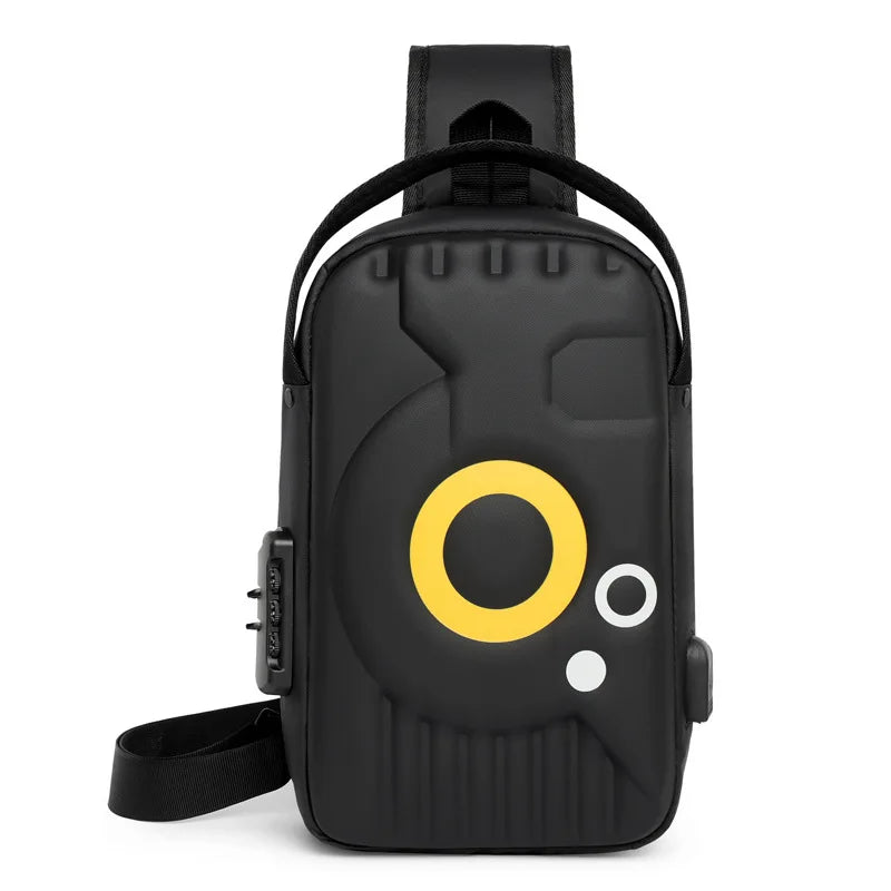 anti-theft chest bag password lock backpack with usb charging port single shoulder bag men sling backpack chest crossbody bag