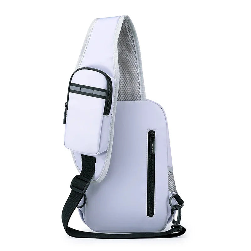 anti-theft chest bag usb port crossbody bag small travel bag for men mobile phone bag to sling shoulder bag outdoor sports bag