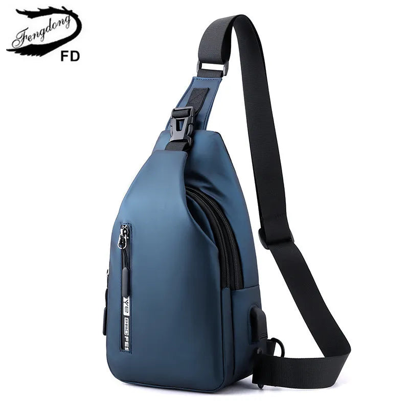 anti-theft chest bag waterproof travel sports bag mobile phone crossbody bag men nylon messenger bag shoulder bag for men gift
