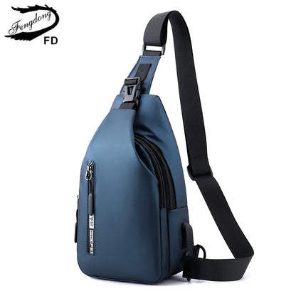 anti-theft chest bag waterproof travel sports bag mobile phone crossbody bag men nylon messenger bag shoulder bag for men gift