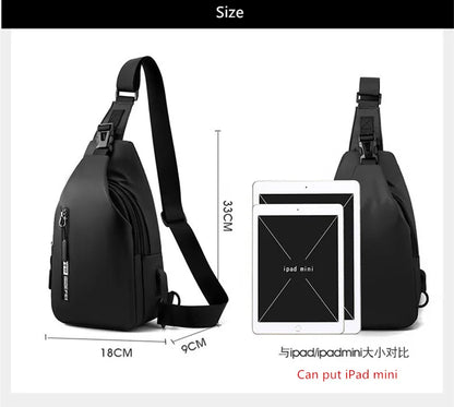 anti-theft chest bag waterproof travel sports bag mobile phone crossbody bag men nylon messenger bag shoulder bag for men gift