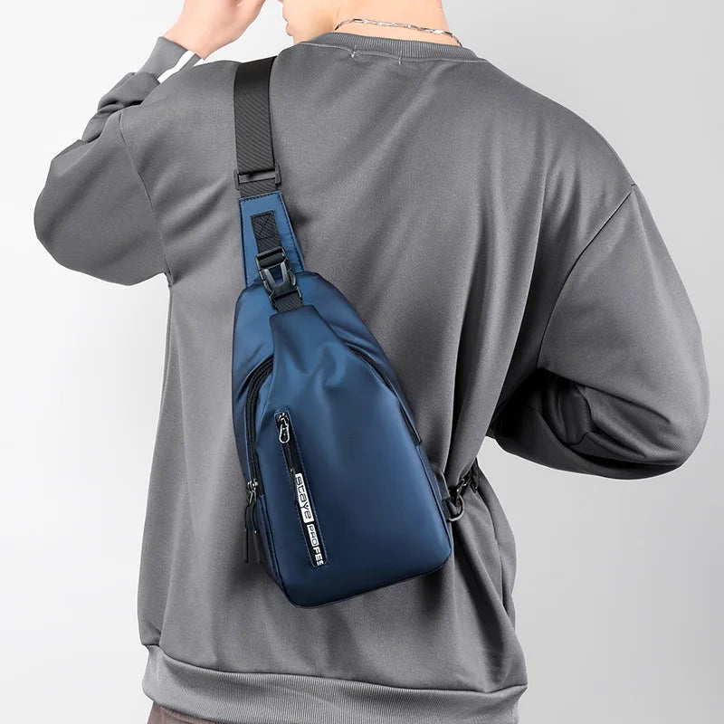 anti-theft chest bag waterproof travel sports bag mobile phone crossbody bag men nylon messenger bag shoulder bag for men gift