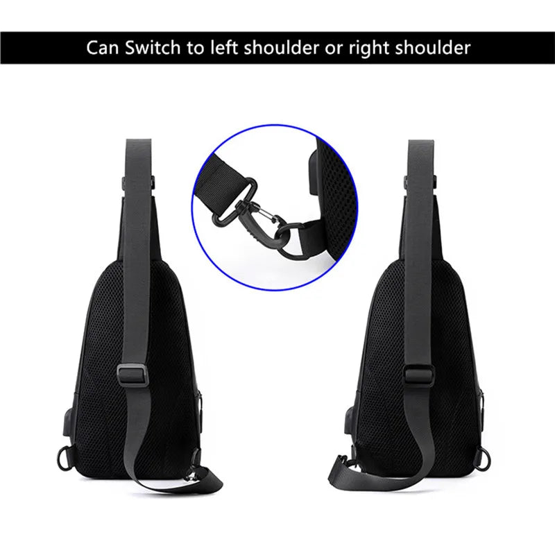 anti-theft chest bag waterproof travel sports bag mobile phone crossbody bag men nylon messenger bag shoulder bag for men gift