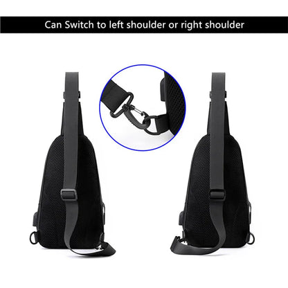 anti-theft chest bag waterproof travel sports bag mobile phone crossbody bag men nylon messenger bag shoulder bag for men gift