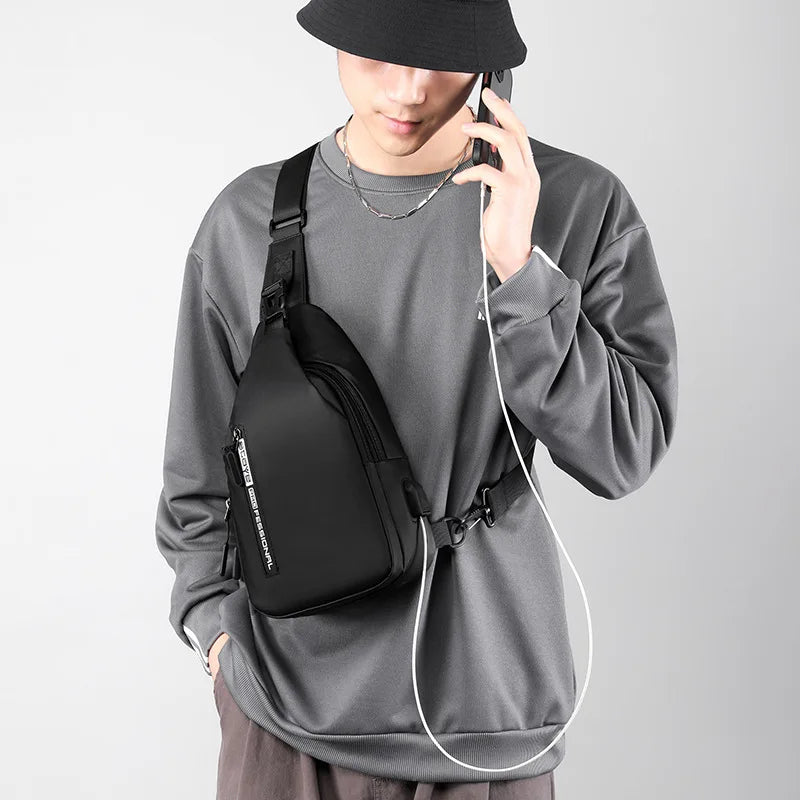 anti-theft chest bag waterproof travel sports bag mobile phone crossbody bag men nylon messenger bag shoulder bag for men gift
