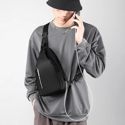 anti-theft chest bag waterproof travel sports bag mobile phone crossbody bag men nylon messenger bag shoulder bag for men gift