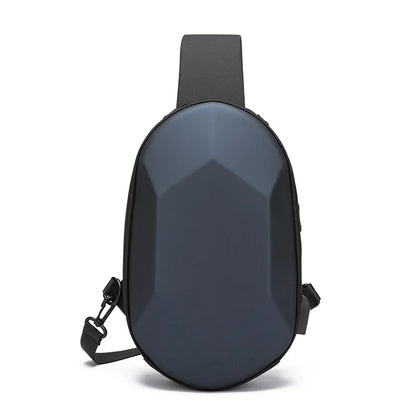 anti-theft men chest bag new fashion usb chest bag with earphone jack small shoulder bag man waterproof sports mobile phone bag