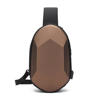 anti-theft men chest bag new fashion usb chest bag with earphone jack small shoulder bag man waterproof sports mobile phone bag