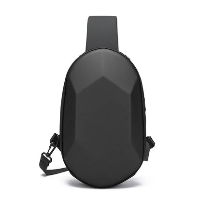 anti-theft men chest bag new fashion usb chest bag with earphone jack small shoulder bag man waterproof sports mobile phone bag