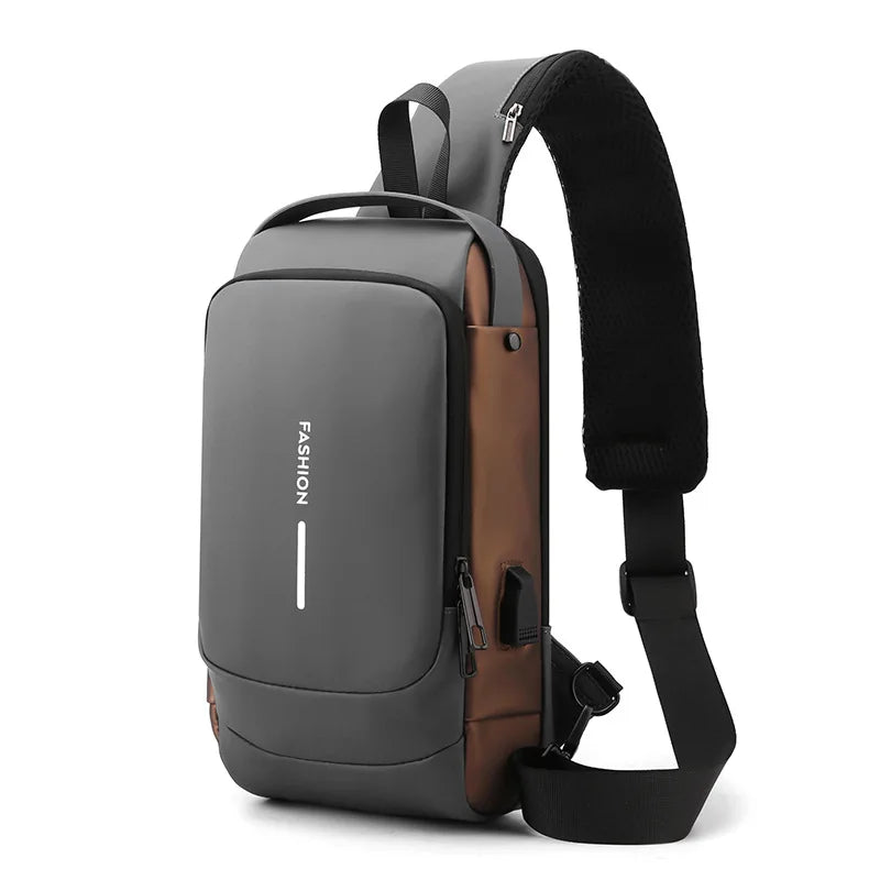 anti-theft shoulder bag for ipad mini 6 crossbody bag for men travel chest bag with password lock messenger bag men male gift