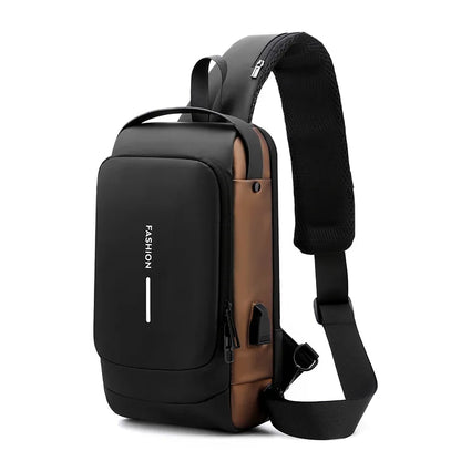 anti-theft shoulder bag for ipad mini 6 crossbody bag for men travel chest bag with password lock messenger bag men male gift