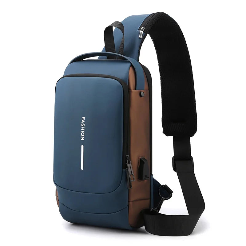 anti-theft shoulder bag for ipad mini 6 crossbody bag for men travel chest bag with password lock messenger bag men male gift
