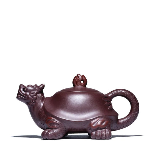 art yixing are recommended by pure manual undressed ore tea teapot flower product kung fu dragon turtle purple clay pot