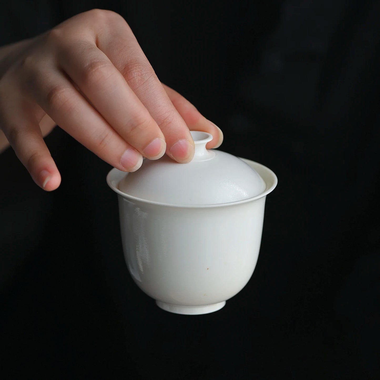at the beginning of the jingdezhen glaze kiln shell tureen single three bowl of tea bowl thin foetus tea set manually