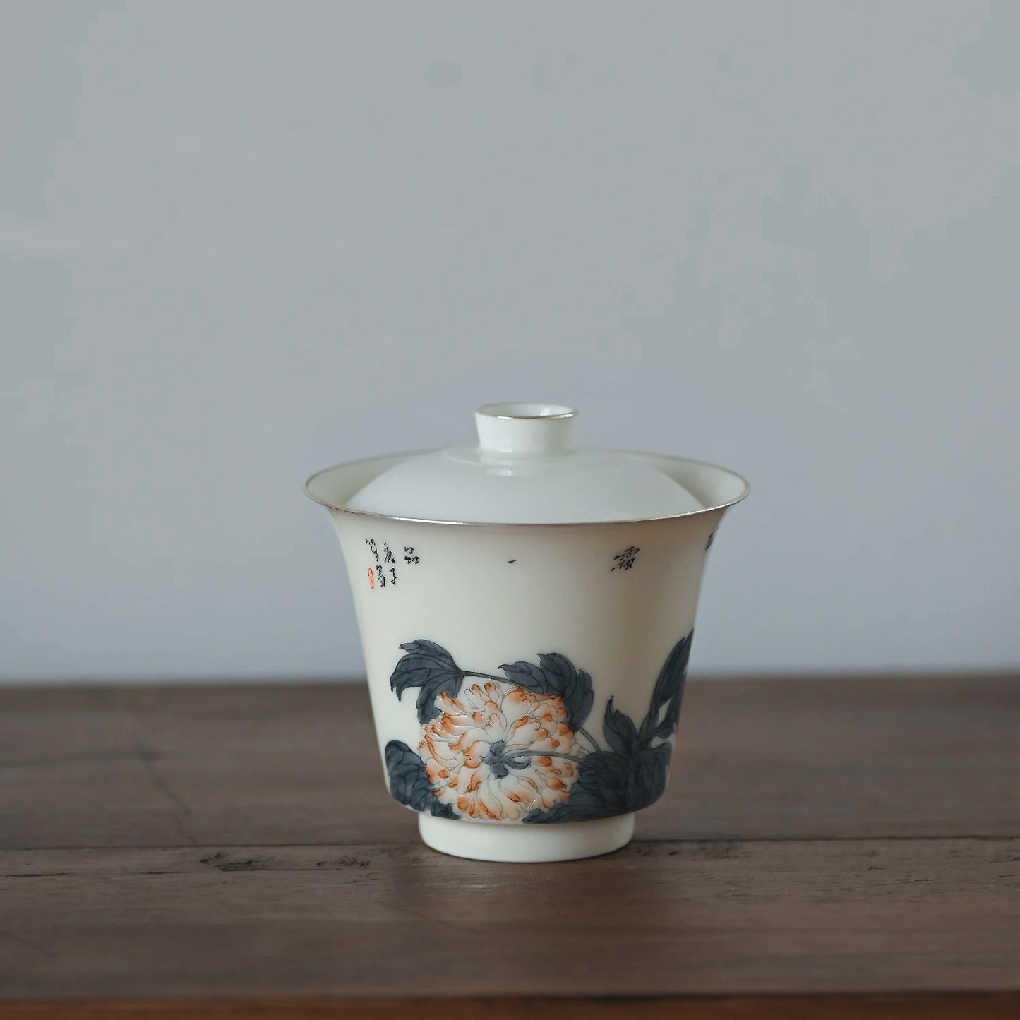at the beginning of the jingdezhen manual hand-painted tureen single kunfu tea cups tea bowl bowl of water chestnut try