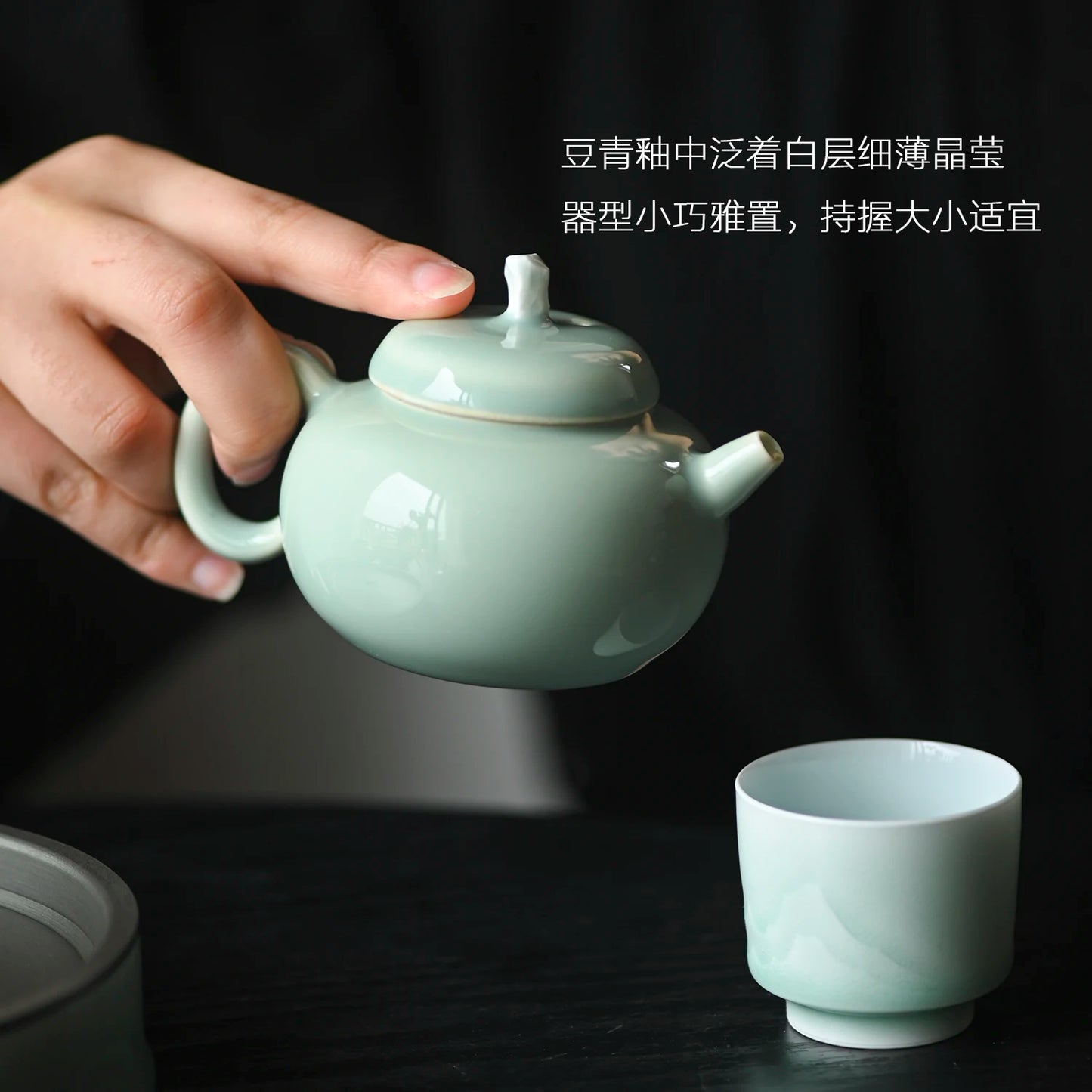 at the beginning of the jingdezhen porcelain of song dynasty by pea green antique pot home beauty tea kungfu tea pot