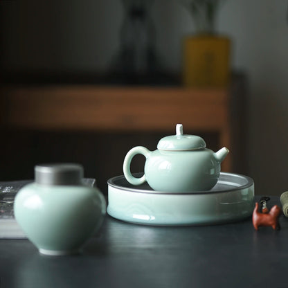 at the beginning of the jingdezhen porcelain of song dynasty by pea green antique pot home beauty tea kungfu tea pot