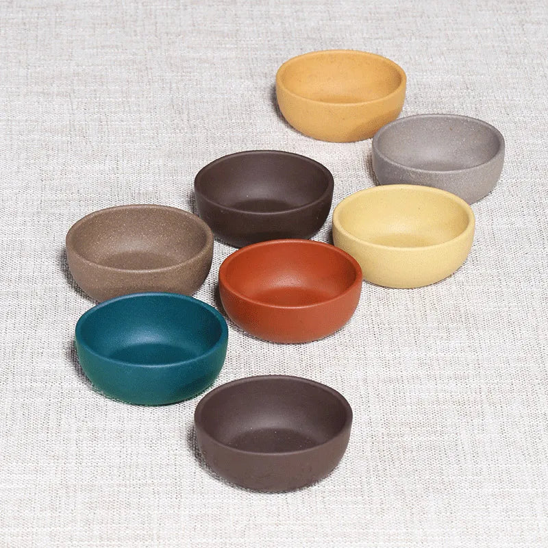 authentic yixing zisha tea cup 30ml small kungfu cup original ore purple grit duan / qingshui / green / purple clay China cups