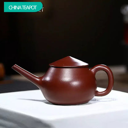 140ml Chinese Yixing Purple Clay Teapots Famous Artists Handmade Tea Pot Raw Ore Purple Red Mud Kettle Zisha Tea Set Teaware