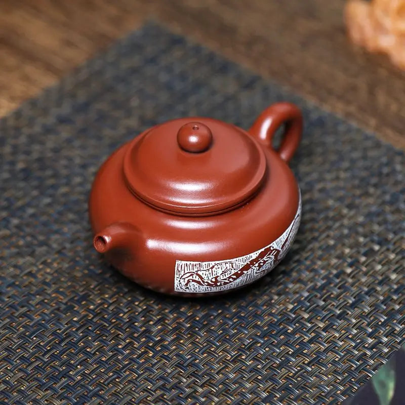 ball shaped infuser holes marked real yixing zisha dahongpao clay 190ml tea pot handmade original ore kungfu pot antique style